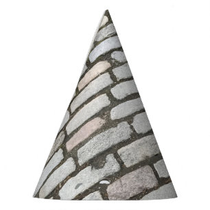 Brick Cobblestone Street Pathway Nature Photograph Party Hat