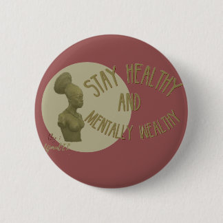Brick colour Stay healthy button