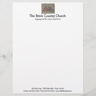 Brick Country Church Letterhead Design