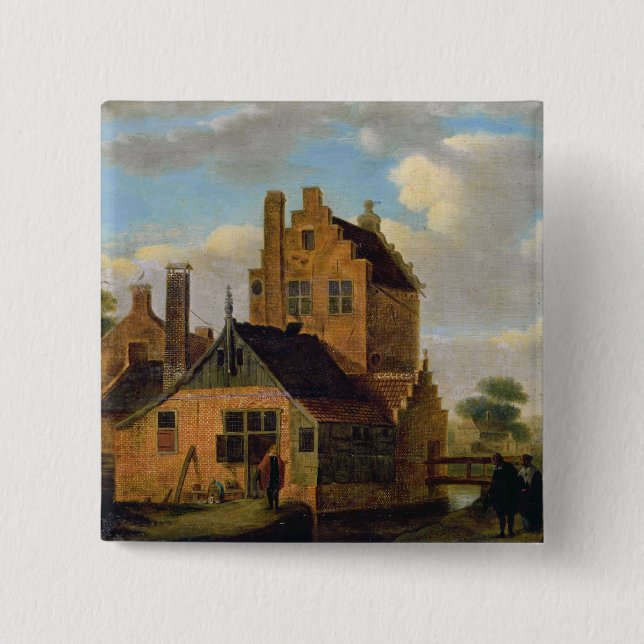 Brick Houses 15 Cm Square Badge (Front)