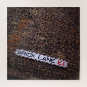Brick Lane - London Street Sign - 20x20 - 676 pcs Jigsaw Puzzle