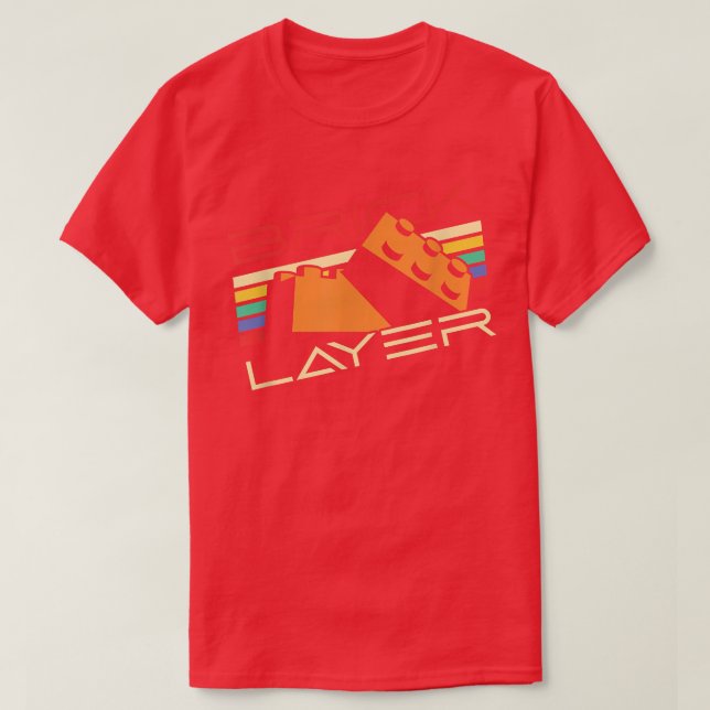 Brick Layer Master Builder Big Building Blocks Eng T-Shirt (Design Front)