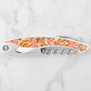 Brick-like drawing with bright shades corkscrew