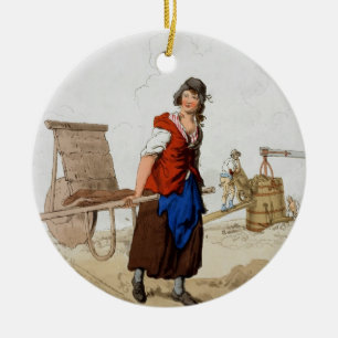 Brick Maker, from 'Costume of Great Britain', publ Ceramic Tree Decoration