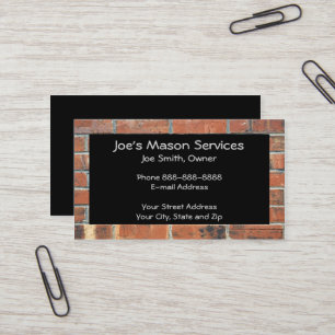 Brick Mason Masonry Business Card