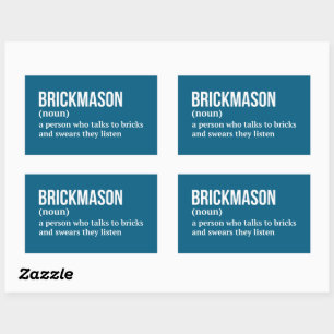 Brick Masonry Humour Definition Rectangular Sticker