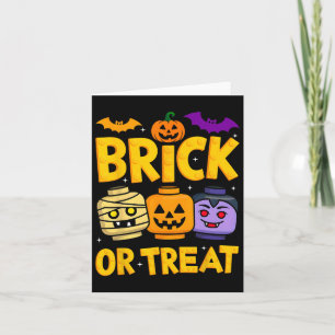 Brick Or Treat Halloween Master Builder Blocks Bui Card