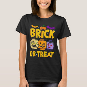 Brick or Treat Halloween Master Builder Blocks Bui T-Shirt