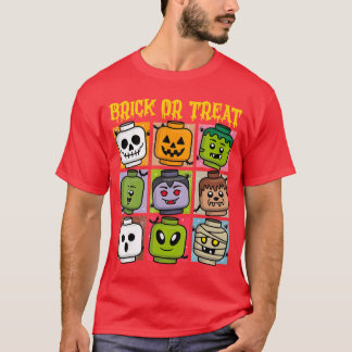 Brick or Treat Halloween Master Builder Blocks Bui T-Shirt