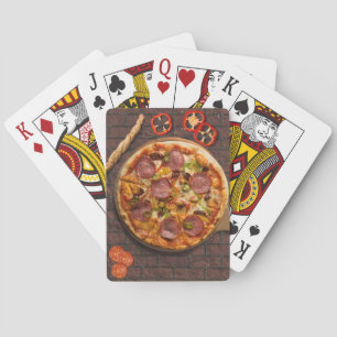 Brick Oven Pizza with Toppings Playing Cards