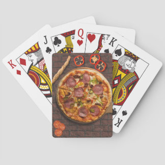 Brick Oven Pizza with Toppings Playing Cards