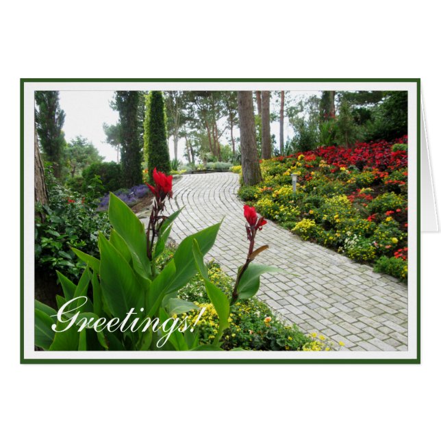 Brick Path Park Photo with adjustable Frame (Front Horizontal)
