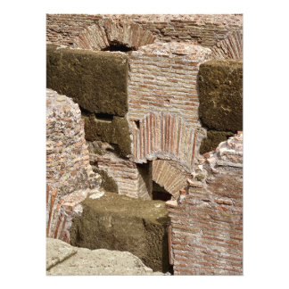 Brick Patterns in the Colosseum in Rome, Italy Photo Print