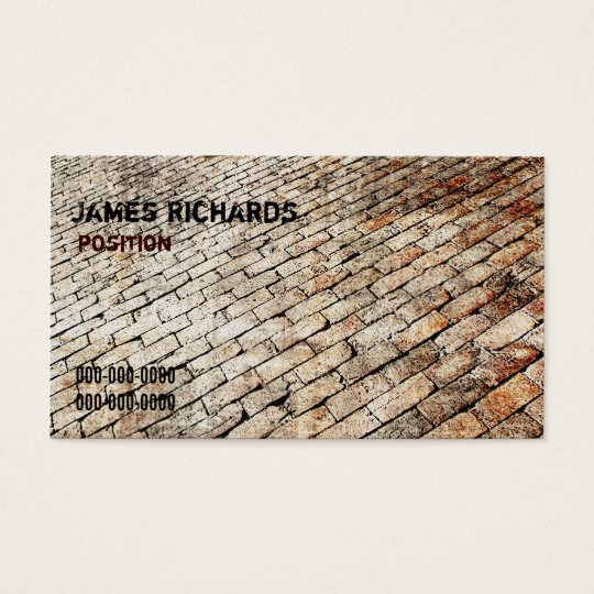 brick paving design business card