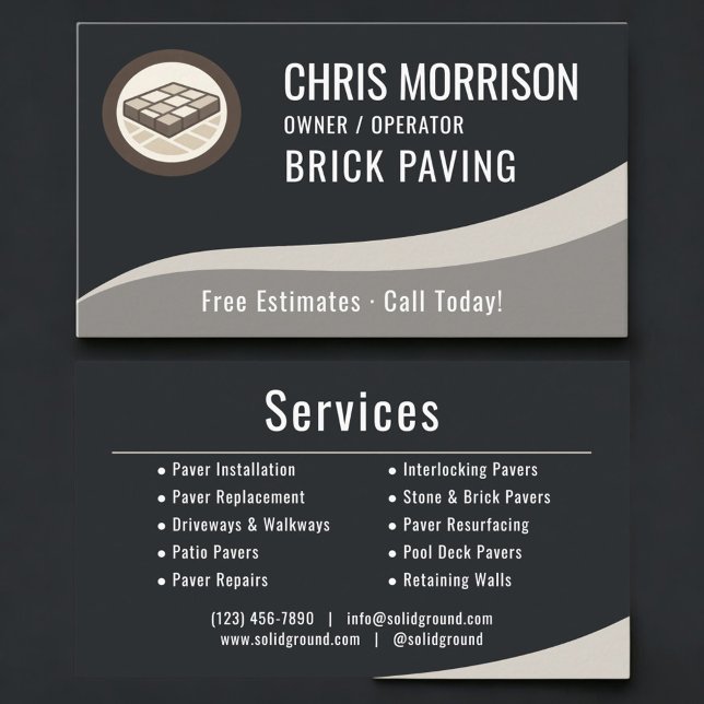 Brick Paving Professional Business Card (Creator Uploaded)