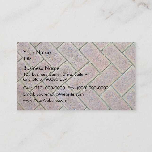 Brick Paving Texture Business Card (Front)