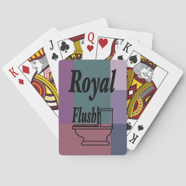 Brick Pink Purple Blue Green Colour Block Print Playing Cards (Back)