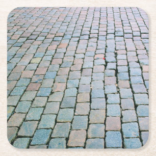 Brick Plaza at The Grand Place - Brussels, Belgium Square Paper Coaster