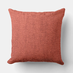 Brick Red Elegant Canvas Look Cushion