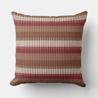 Brick Red Geometric Throw Pillow – MCM Style