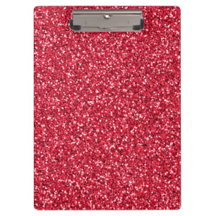 Brick Red Glitter Clipboard