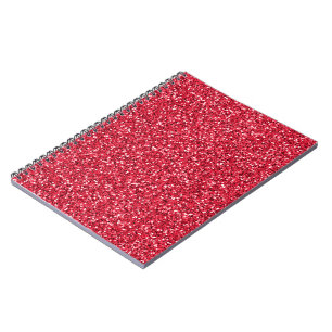 Brick Red Glitter Notebook