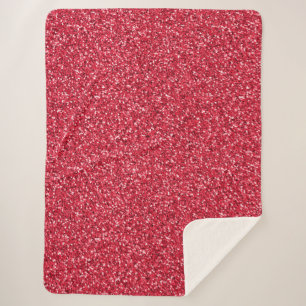 Brick Red Glitter Sherpa Blanket