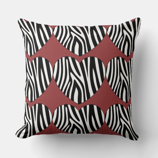Brick Red Leopard Print Pillow/Always Be Kind Cushion (Front)