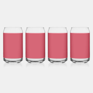 Brick red (solid colour) can glass
