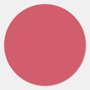 Brick red (solid colour) classic round sticker