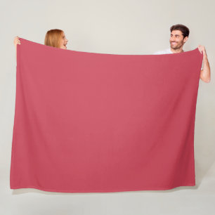 Brick red (solid colour) fleece blanket
