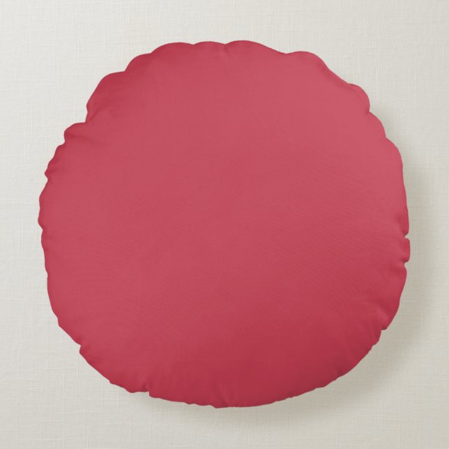 Brick red (solid colour)  round cushion (Front)