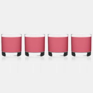 Brick red (solid colour) whiskey glass