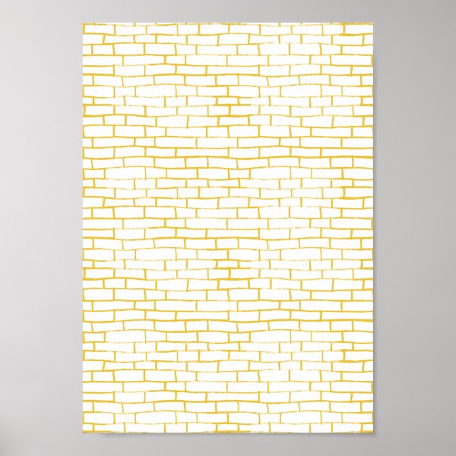 Brick Road - transparent & Yellow Poster (Front)