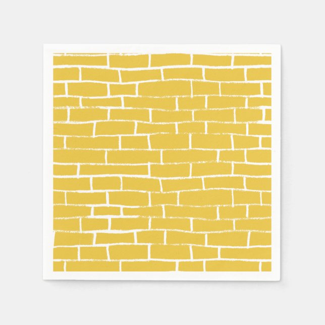 Brick Road - Yellow & transparent Napkin (Front)