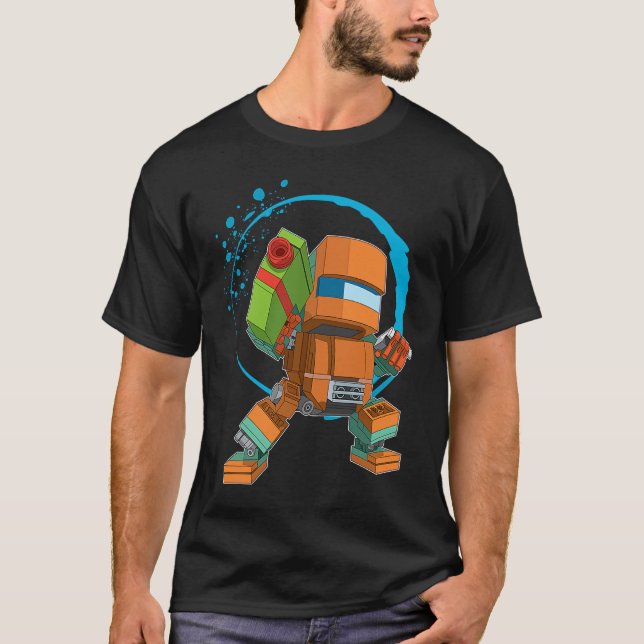 Brick Robot   Master Builder  MOC Mech T-Shirt (Front)