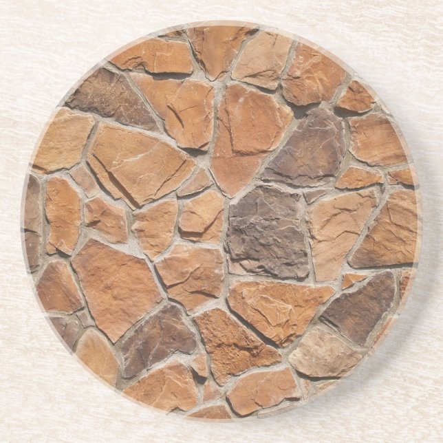 Brick, Rock, Stone Series---Flat Stone Coaster (Front)