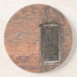 Brick, Rock, Stone Series---Old Wall with Window Coaster