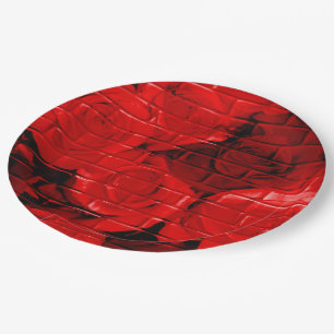 Brick Roses 02-Red-Paper Party Plates