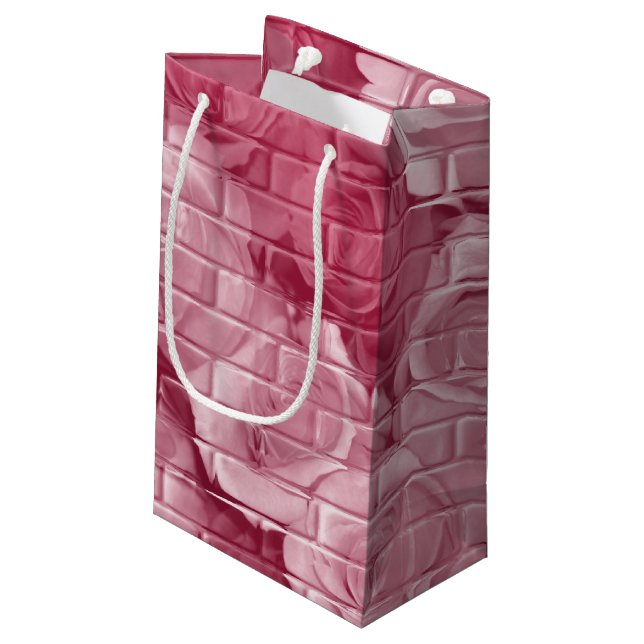 Brick Roses 14 Mauve-Small Gift Bag (Back Angled)