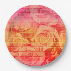 Brick Roses 17 Pink Lemonade-Paper Party Plates