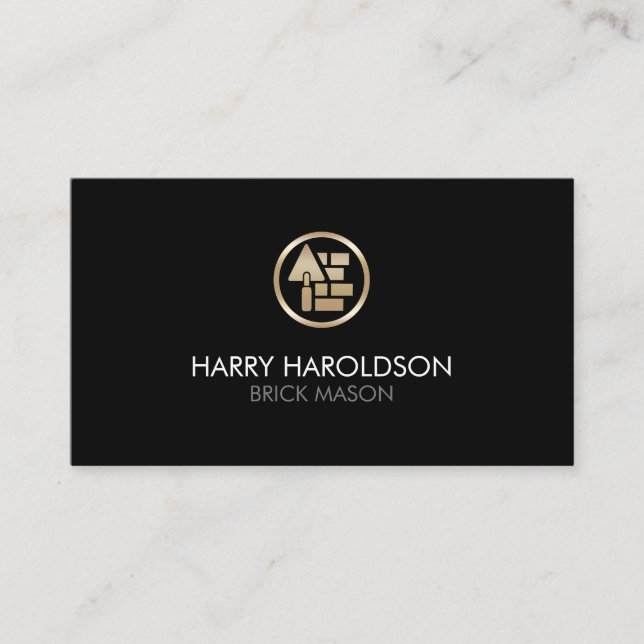 Brick Stone Mason Masonry Construction Business Ca Card (Front)