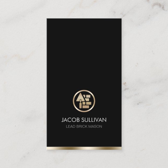 Brick Stone Mason Masonry Construction Business Card (Front)