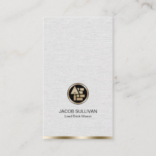 Brick Stone Mason Masonry Construction Business Card