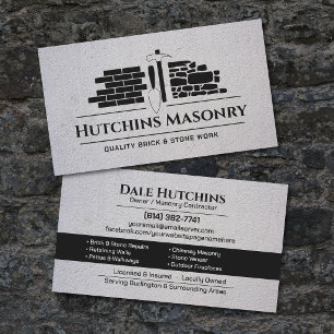 Brick & Stone Masonry Contractor Business Card