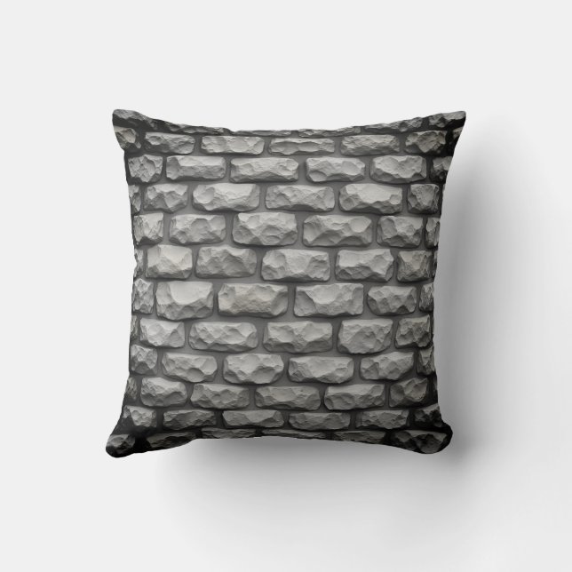  Brick Throw Pillow (Back)