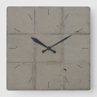 BRICK TILES | industrial decor Square Wall Clock