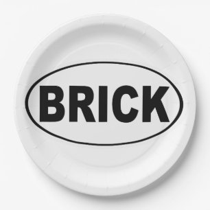 Brick Township New Jersey Paper Plate