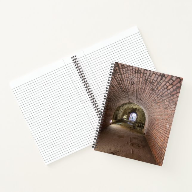 Brick Tunnel In A Military Bunker Notebook (Inside)