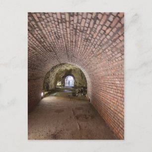 Brick Tunnel In A Military Bunker Postcard